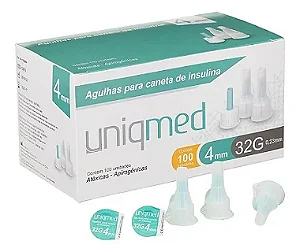 Agulha Para Caneta De Insulina caixa com 100 Unidades - Uniqmed