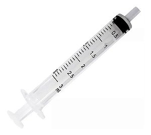 Seringa Descartável 3ml Slip Caixa Com 50 Unidades - SR