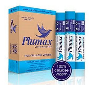 Lençol Hospitalar 100% celulose virgem caixa com 10 rolos - Plumax