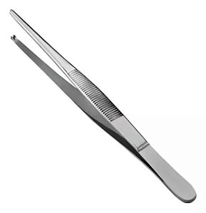 Pinça Anatômica Micro Dente De Rato Reta 13,5cm Mocar