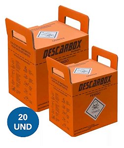 Coletor Material Químico Perfurocortante Descarbox - 20 unidades