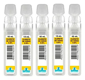 Solução Fisiológica 0,9% Samtec Ampola Flaconete 10ml 100und