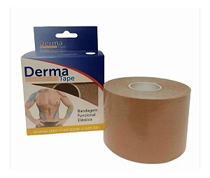 Bandagem Dermatape Funcional Elástica Bege 5m x 5cm