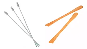 Kit Ginecologia Espátula De Ayres + Escova Cervical