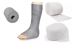 Kit Gesso Sintético 10cm + Malha Helanca + Algodão Sintético