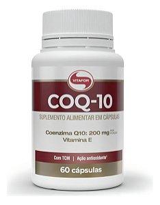 COQ-10: Coenzima Q10 e Vitamina E (200mg) 60 Cápsulas