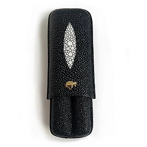 Porta Charuto Cohiba Case Luxo Couro para 2 Charutos