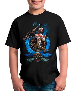 Camiseta Ilustração Tema do GOW Ragnarok Camisa Jogo Geek Cores Cobra;Gênero:Unissex