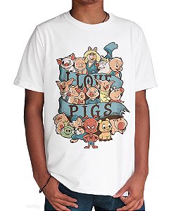 Camiseta I Love Pigs