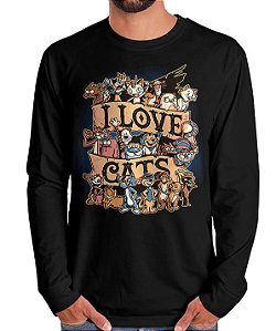 Manga Longa I Love Cats