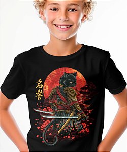 Camiseta Gato Samurai