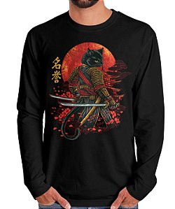 Manga Longa Gato Samurai