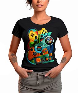 Camiseta Cubismo Gamer Retrô