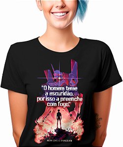 Camiseta Evangelion Escuridão e Fogo
