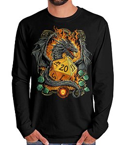 Manga Longa D20 e Dragão
