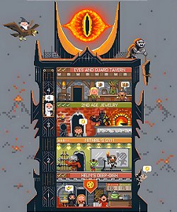 Camiseta Sauron 8-Bits