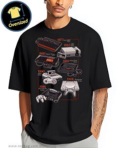 Camiseta Oversized Consoles Clássicos