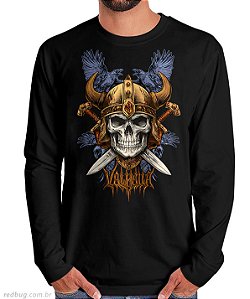 Manga Longa Valhalla Guardião Viking