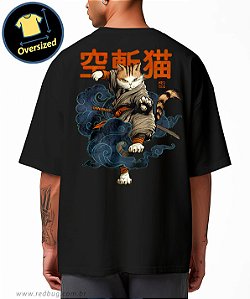 Camiseta Oversized Gato Mestre