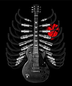 Camiseta Anatomia Do Rock