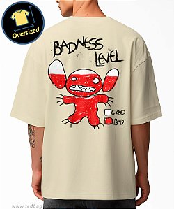 Camiseta Oversized Nível de Maldade
