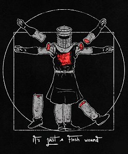 Camiseta Cavaleiro Negro Vitruviano