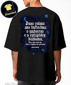 Camiseta Oversized Universo Infinito de Einstein