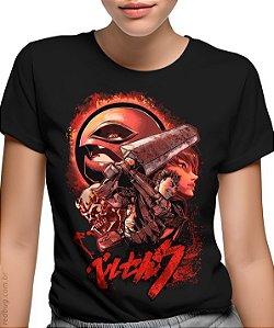 Camiseta Berserk Espadachim Negro