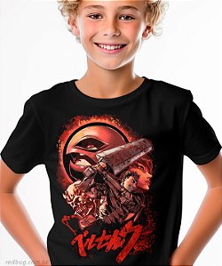 Camiseta Berserk Espadachim Negro