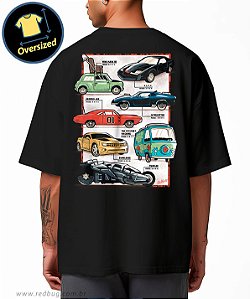 Camiseta Oversized Ícones da Cultura Pop