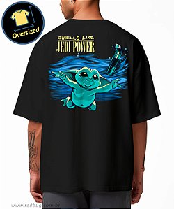 Camiseta Oversized Baby Yoda Nirvana