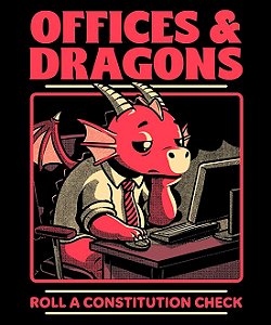 Camiseta Escritórios E Dragões