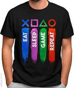 Camiseta Eat Sleep Game Repeat