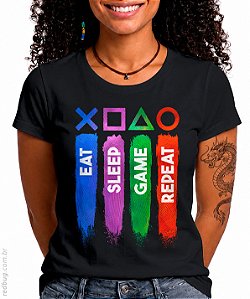 Camiseta Eat Sleep Game Repeat