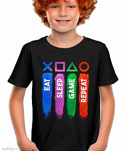 Camiseta Eat Sleep Game Repeat