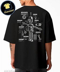 Camiseta Oversized Bender Robot Project