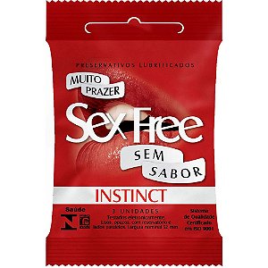 Preservativo Instinct com 3 Unidades Sex Free