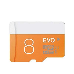 Cartão de Memória Micro sd 8GB com adaptador Classe 10 - EVO