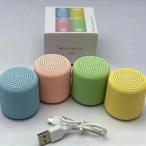 Mini Caixa De Som Inpods Little Fun Bluetooth VERMELHO