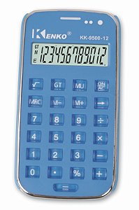 Calculadora Eletrônica Básica Kenko Azul 8 Dígitos Kk-9500