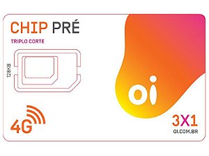 Chip Oi 3 em 1 Triplo Corte Pré Tecnologia 4G - DDD 83 PB Chip Oi 3 em 1 Triplo Corte Pré Tecnologia 4G - DDD 83 PB