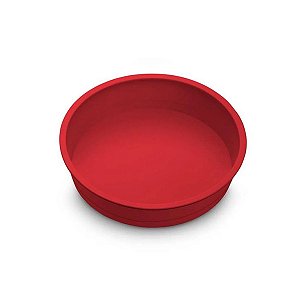 Forma de Silicone Redonda 21cm Vermelha UP Home - UD164