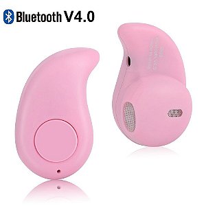 Mini Fone de Ouvido sem Fio S530 Bluetooth 4.0 - Rosa