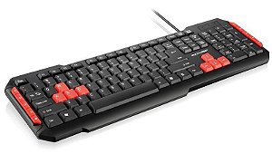 Teclado Multilaser USB Multimídia Gamer Red Keys - TC160 Teclado Multilaser USB Multimídia Gamer Red Keys - TC160