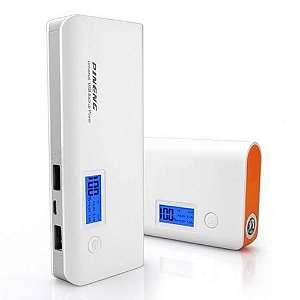 Carregador Portátil Power Bank Pineng 10000mah Branco USB lanterna PN-958