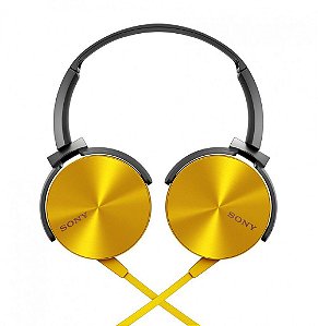 Fone de Ouvido Headphone Sony MDR-XB450AP Com EXTRA BASS Dourado Fone de Ouvido Headphone Sony MDR-XB450AP Com EXTRA BASS Dourado