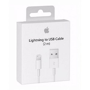 Cabo USB Apple Lightning 2 metros Iphone 5, 6, 7, 8 e Iphone X - MD819ZM/A