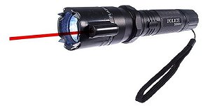Lanterna de Choque Taser Police 288 com Mira Laser Multifunction Dimming Light Flashlight 42.000V