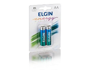 Pilha Alcalina AA Blister com 2 unidades - Elgin