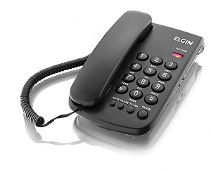 Telefone Com fio de Mesa Elgin c/ Bloqueador TCF-2000 Preto Telefone Com fio de Mesa Elgin c/ Bloqueador TCF-2000 Preto